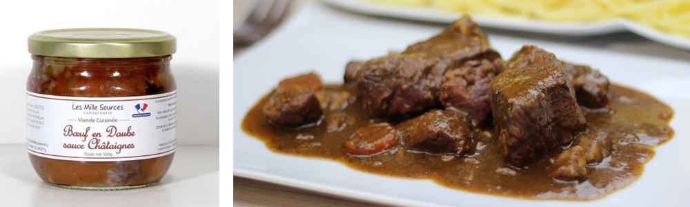 Les Viandes Cuisinées à base de Bœuf- Les Mille Sources