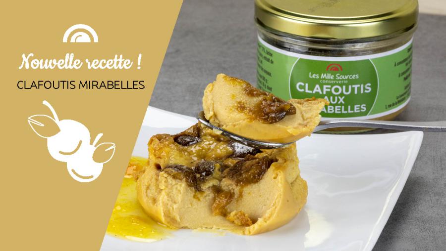 Une version Clafoutis aux Mirabelles est également disponible dans la gamme. Une version Clafoutis aux Mirabelles est également disponible dans la gamme.