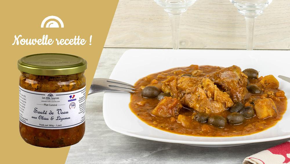 Nouveauté Produit Les Mille Sources : Le Sauté de Veau aux Olives et ses Légumes !