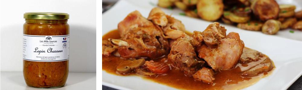 Les Viandes Cuisinées à base de Lapin- Les Mille Sources
